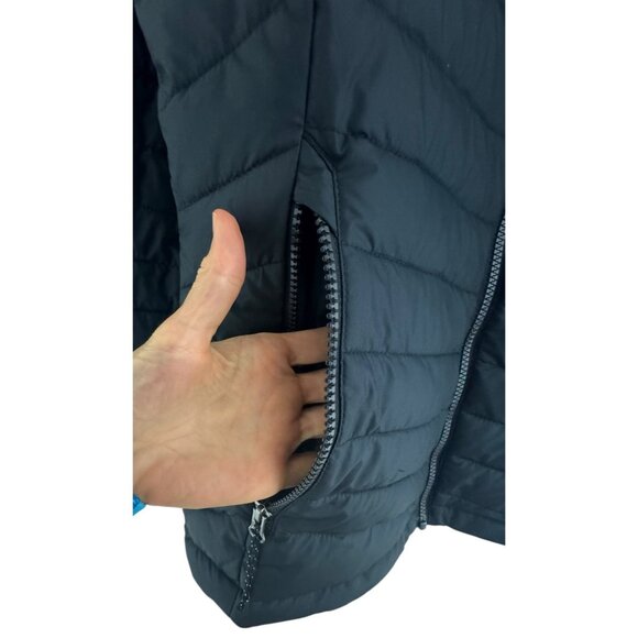 Columbia Women's Black Powder Lite Jacket Coat Size M *Logo* Omni-Heat Pockets - Picture 4 of 12